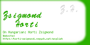 zsigmond horti business card